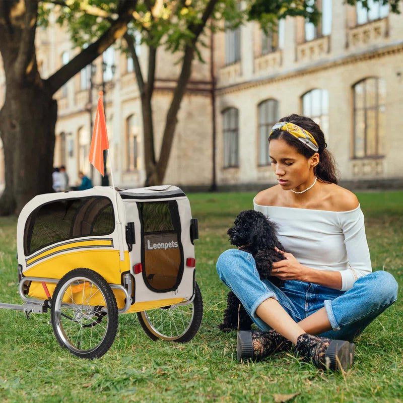 Aobei 2-In-1 Dog Bicycle Trailer, Dog Stroller, and Dog Jogging Stroller