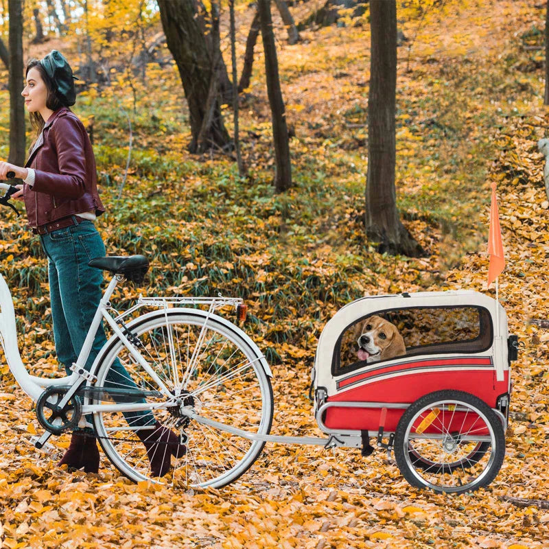 Aobei 2-In-1 Dog Bicycle Trailer, Dog Stroller, and Dog Jogging Stroller