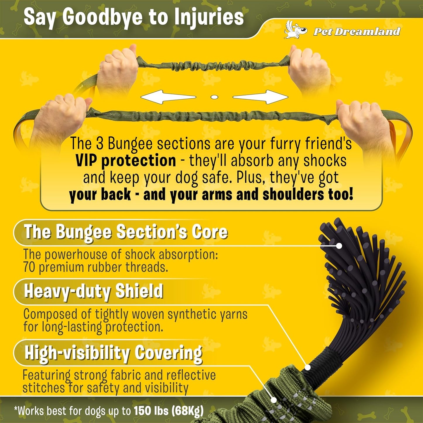 Exquisite Hands Free Double Leash for Two Dogs No Tangle. Premium Quality & Versatile Running Your Two Large Dogs. You Will Absolutely Love This Amazing Dual Dog Leash (Black & Red)