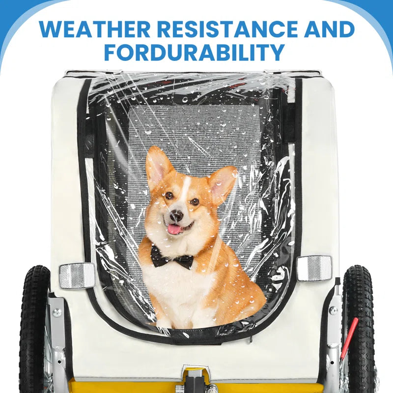 Aobei 2-In-1 Dog Bicycle Trailer, Dog Stroller, and Dog Jogging Stroller