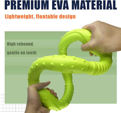 Dog Ring Toy - Durable Flying Ring for Fetch, Water Play & Training | Tough Chew-Proof Design for Aggressive Chewer Breeds, Easy-Throw Lightweight Frisbee for Medium/Large Dogs(Green/30Cm)