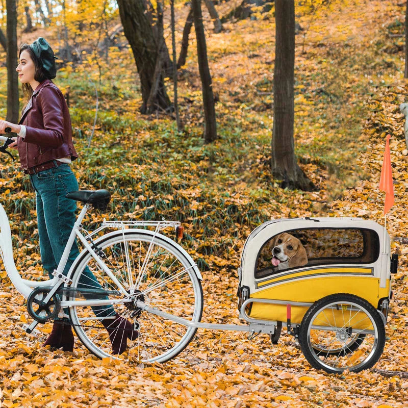 Aobei 2-In-1 Dog Bicycle Trailer, Dog Stroller, and Dog Jogging Stroller